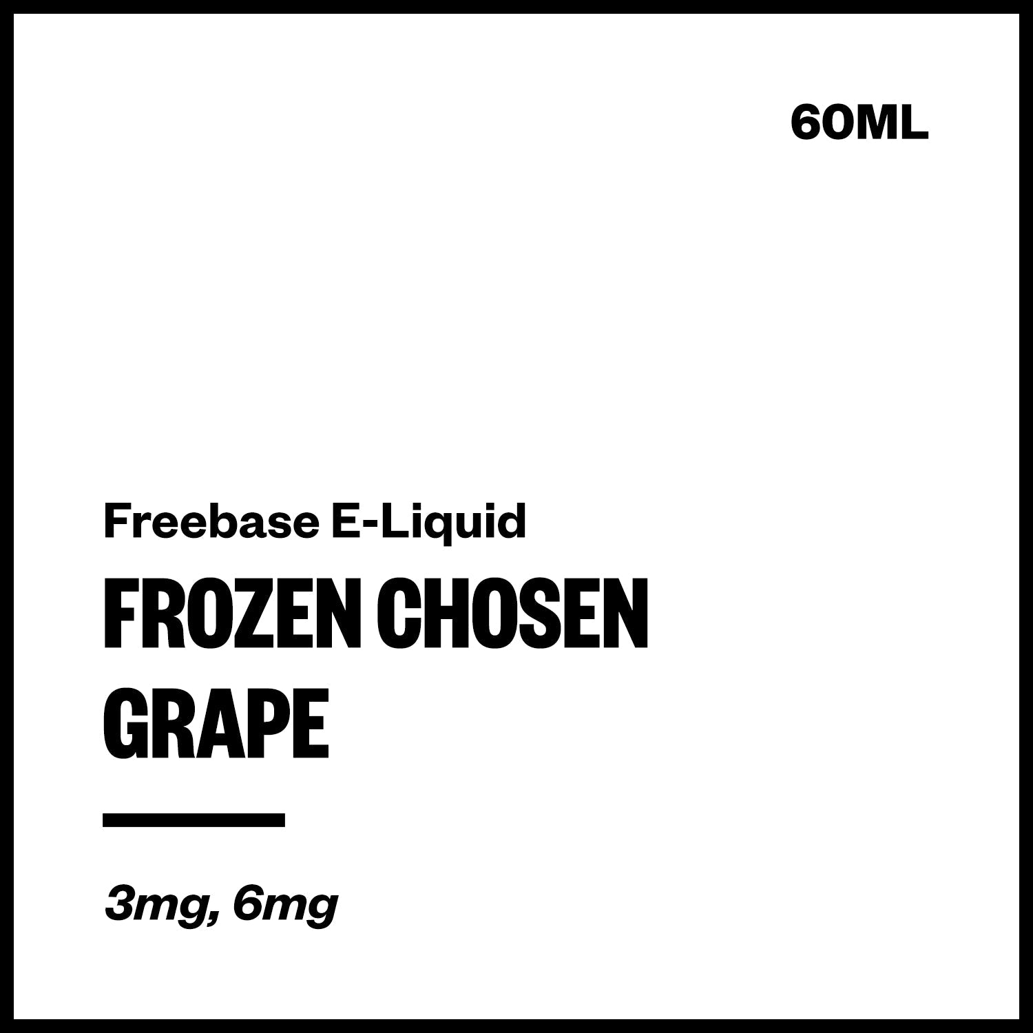 frozen-chosen-freebase-grape_884dda30-0d67-45ed-a7bc-2cad8e038a96.jpg Frozen Chosen - Grape (Freebase E-Liquid 60ml) - Image 1