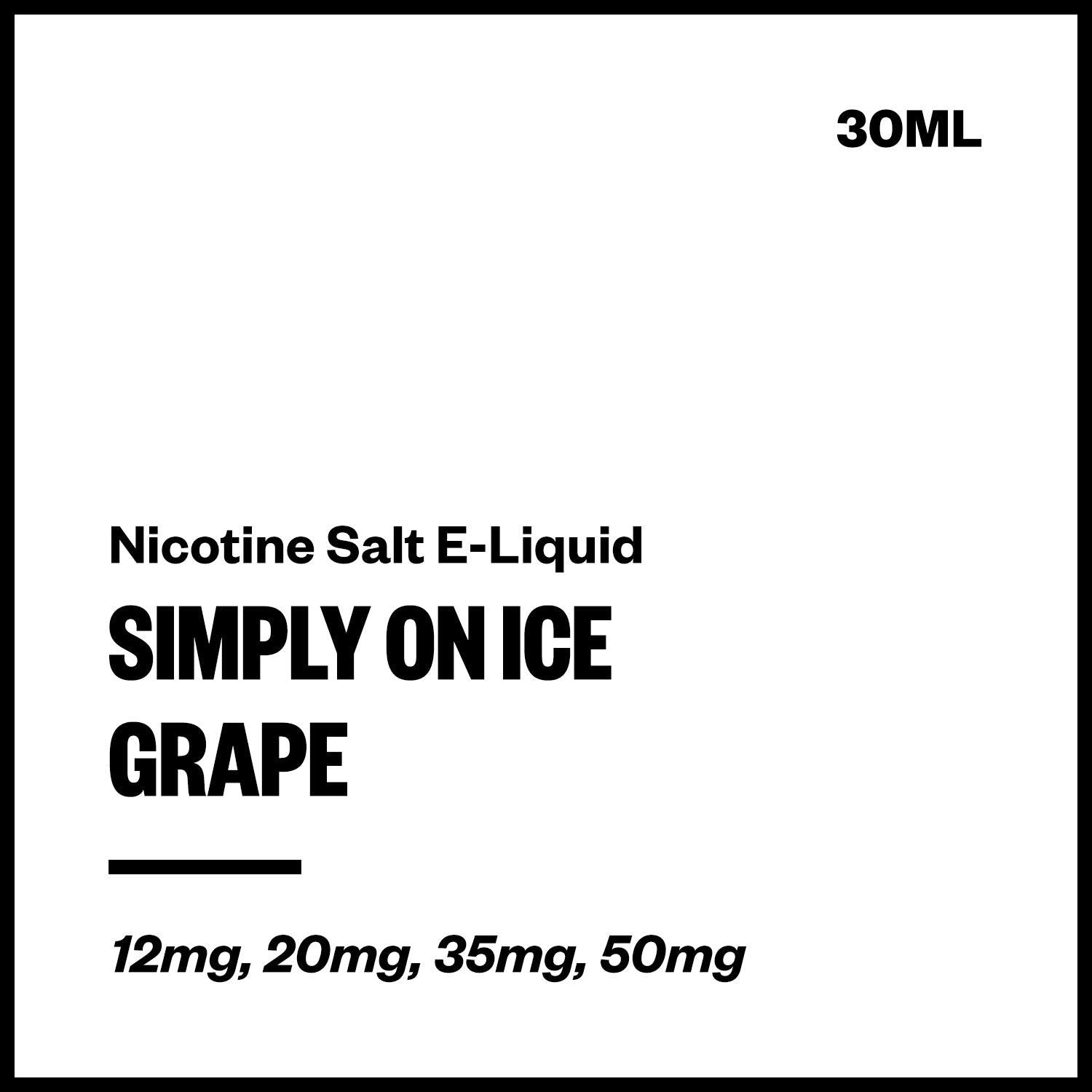 simply-ice-salts-grape.jpg Simply On Ice - Grape (Nic Salt E-Liquid 30ml) - Image 1