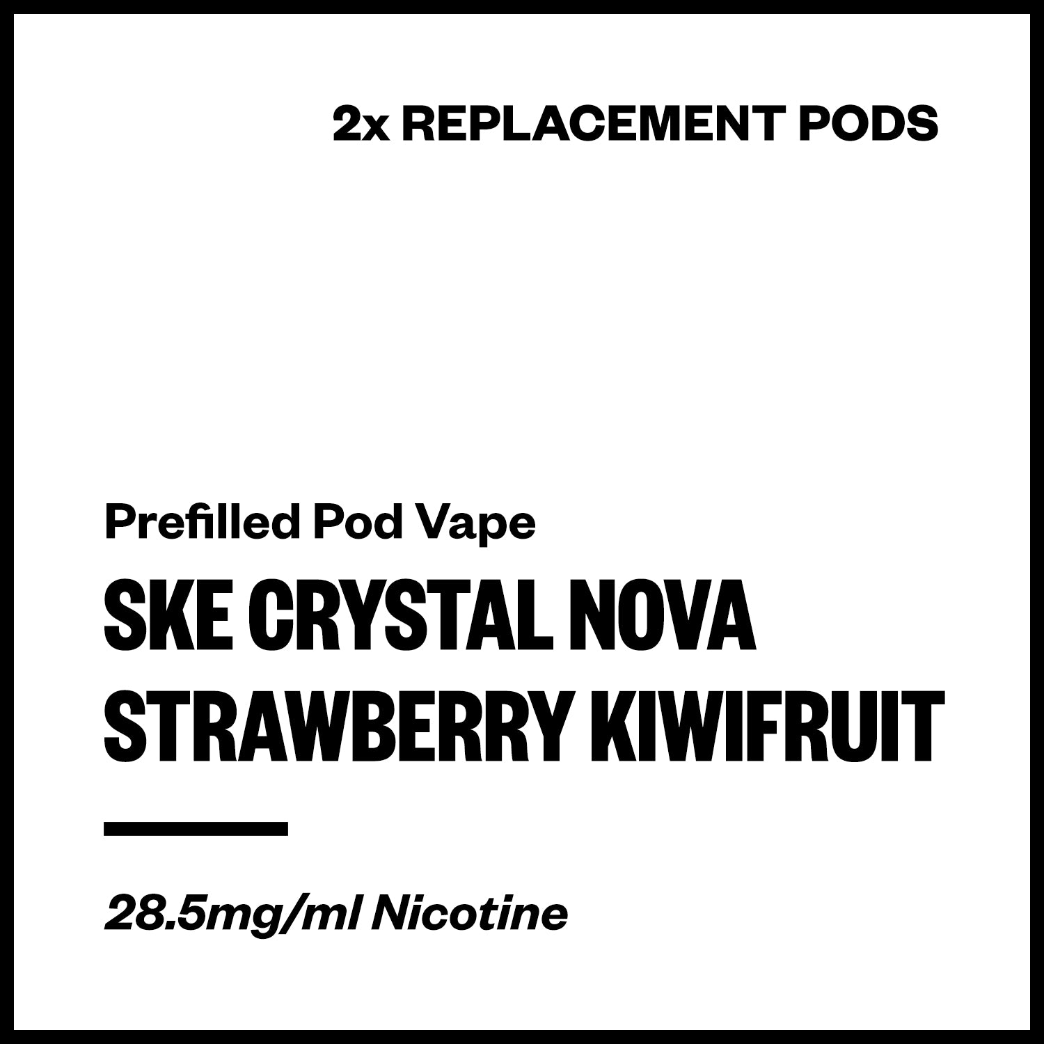 ske-crystal-nova-pods-strawberry-kiwifruit.jpg SKE Crystal Nova - Strawberry Kiwifruit (2x Replacement Pods) - Image 1