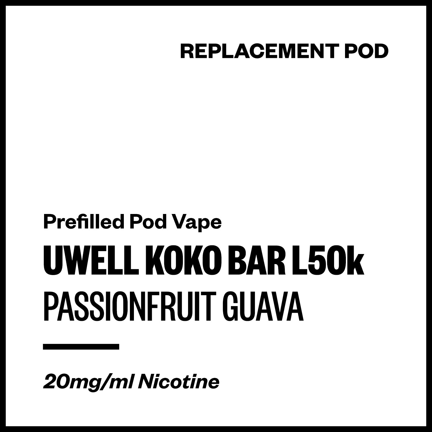 uwell-koko-bar-pod-passionfruit-guava.jpg Uwell Koko Bar L50000 - Passionfruit Guava (Replacement Pod) - Image 1