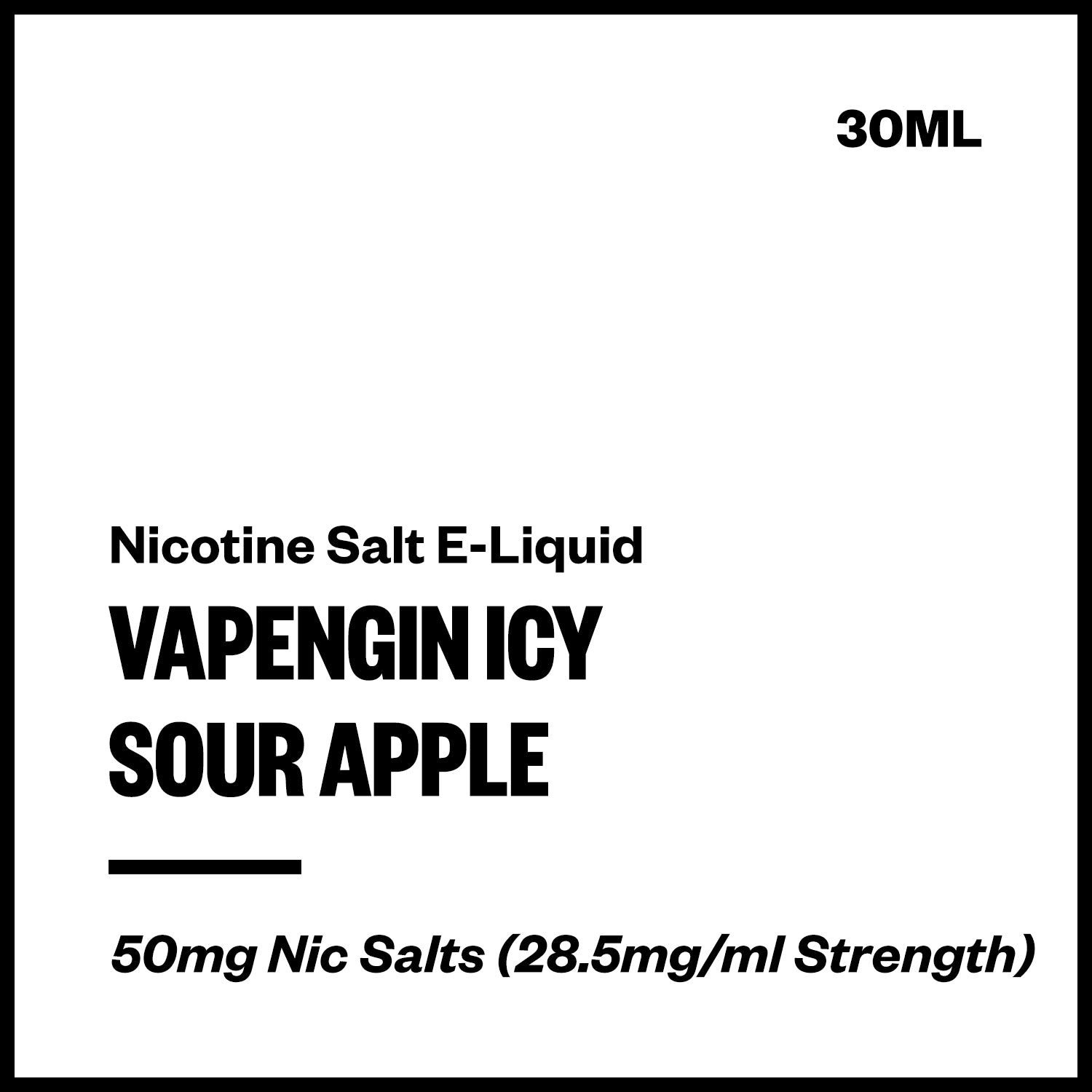vapengin-ice-salts-sour-apple.jpg Vapengin Icy - Sour Apple (Nic Salt E-Liquid 30ml) - Image 1