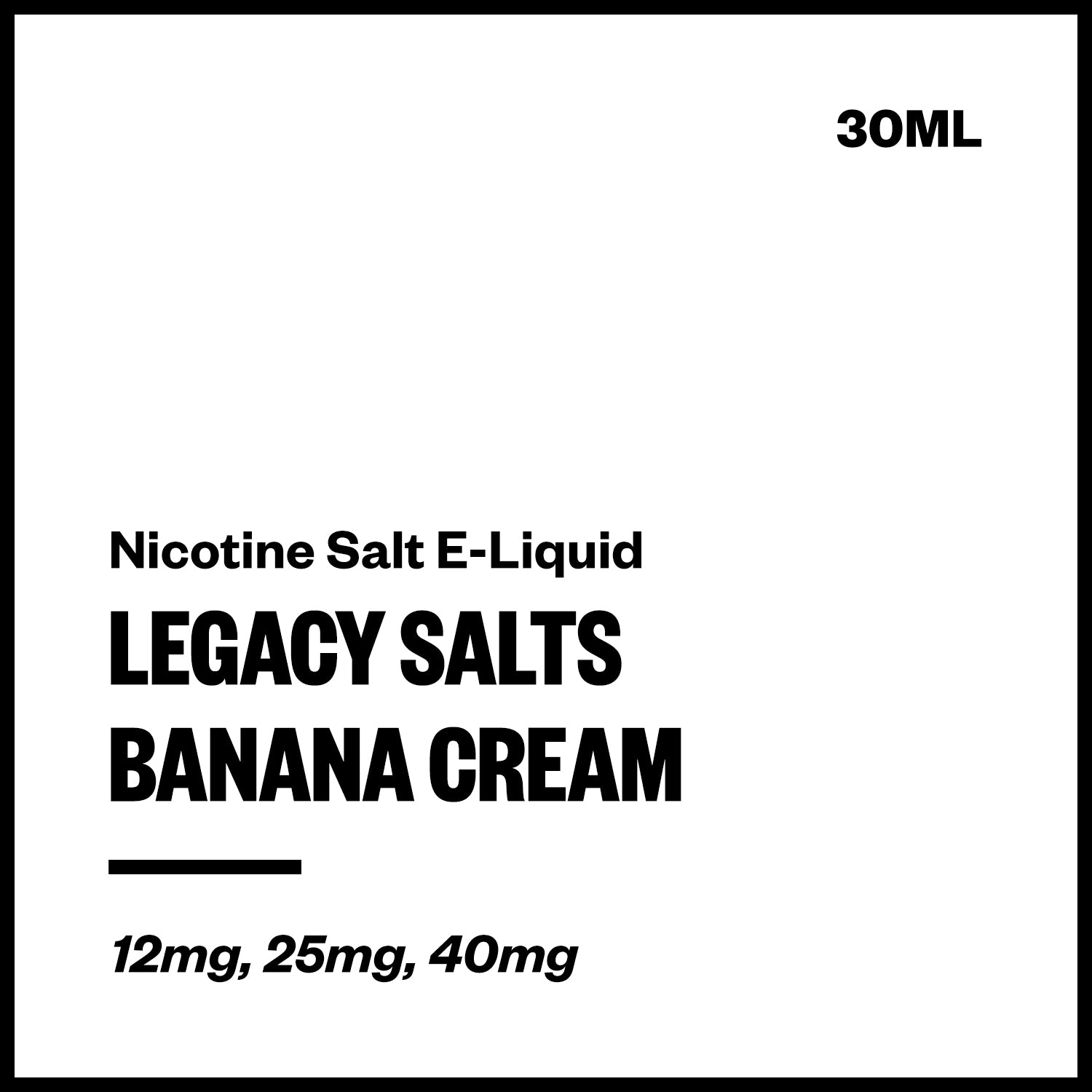 vapourium-legacy-salts-banana-cream.jpg Legacy Salts - Banana Cream (Nic Salt E-Liquid) - Image 1